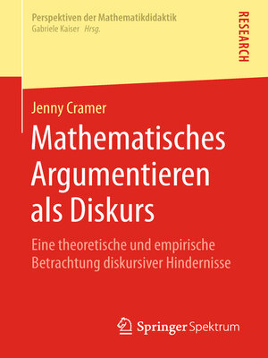 cover image of Mathematisches Argumentieren als Diskurs